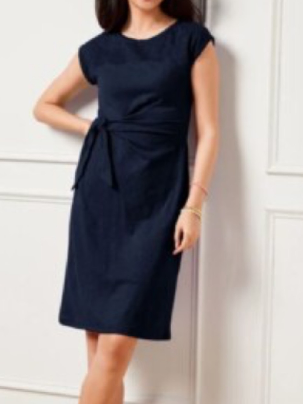 Talbots Nantucket Navy Cotton Dress, Size Medium